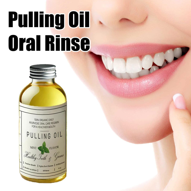 Coconut Oil Pulling for Teeth Whitening-Cocofresha Powerful Organic Coconut Peppermint Pulling Oil for Teeth and Gums, Pure Mouthwash Mint Freshness, Natural Cleanse, 4 Oz (2) 2