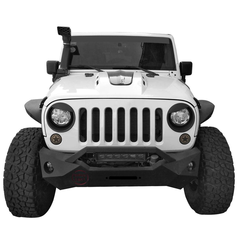 Hooke Road Wrangler Headlight Cover Angry Bird Bezels Trim Matte Black Accessories for 2007-2015 Jeep JK Wrangler & Unlimited - Pair