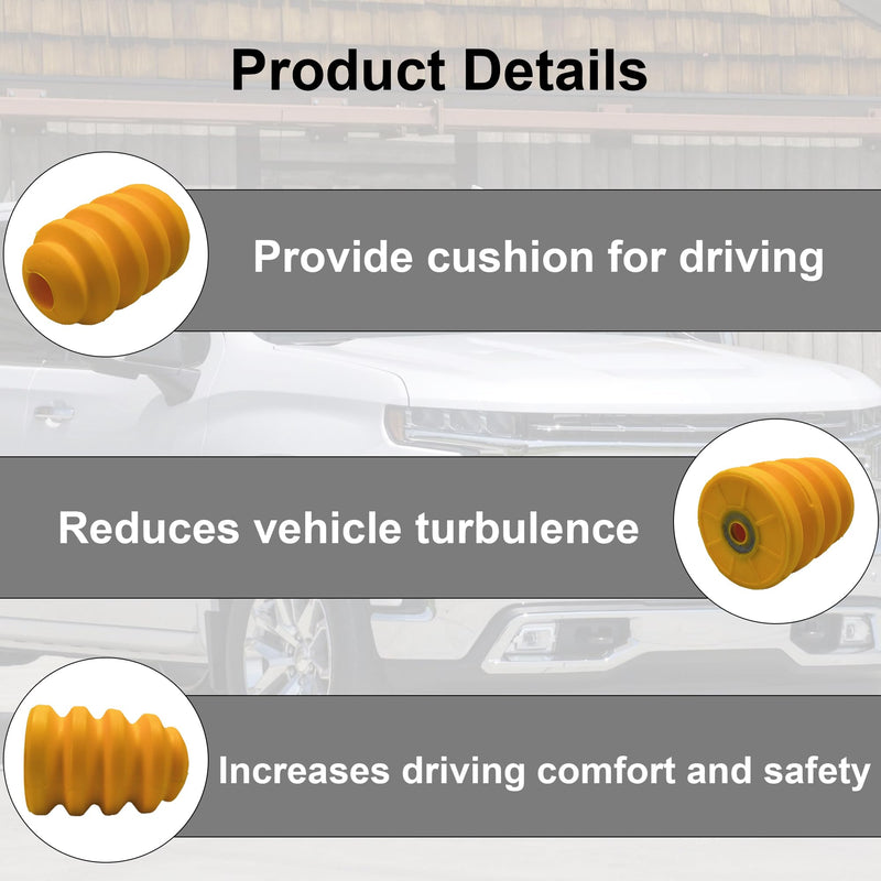  [AUSTRALIA] - Silverado 07-19 Rear Bump Stops, Jounce Bumpers Fit for Chevy 2007-2019 Silverado 1500, 2007-2019 Sierra 1500 15236353 (1 Pair)