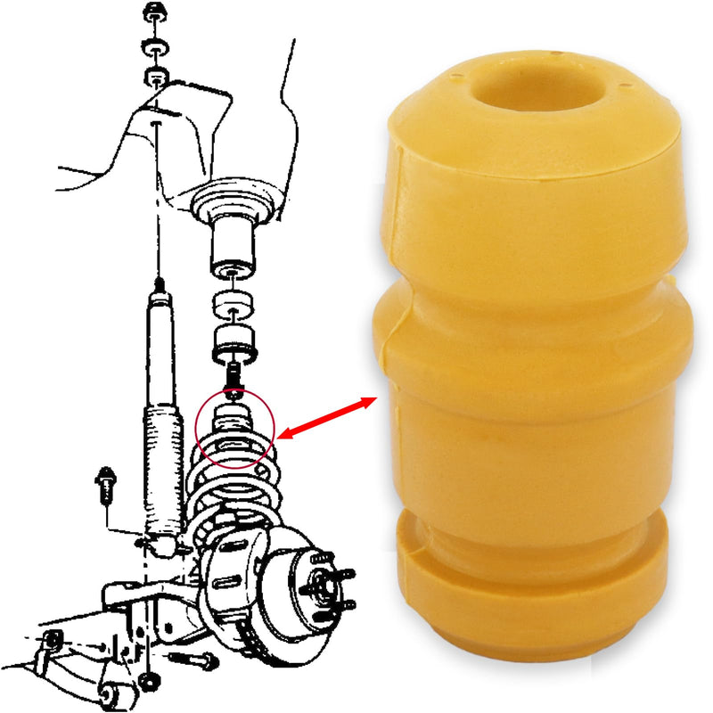 Front Bump Stop, Upper Suspension Jounce Bumpers Compatible with Cherokee XJ 1984-2001 (Front) Front