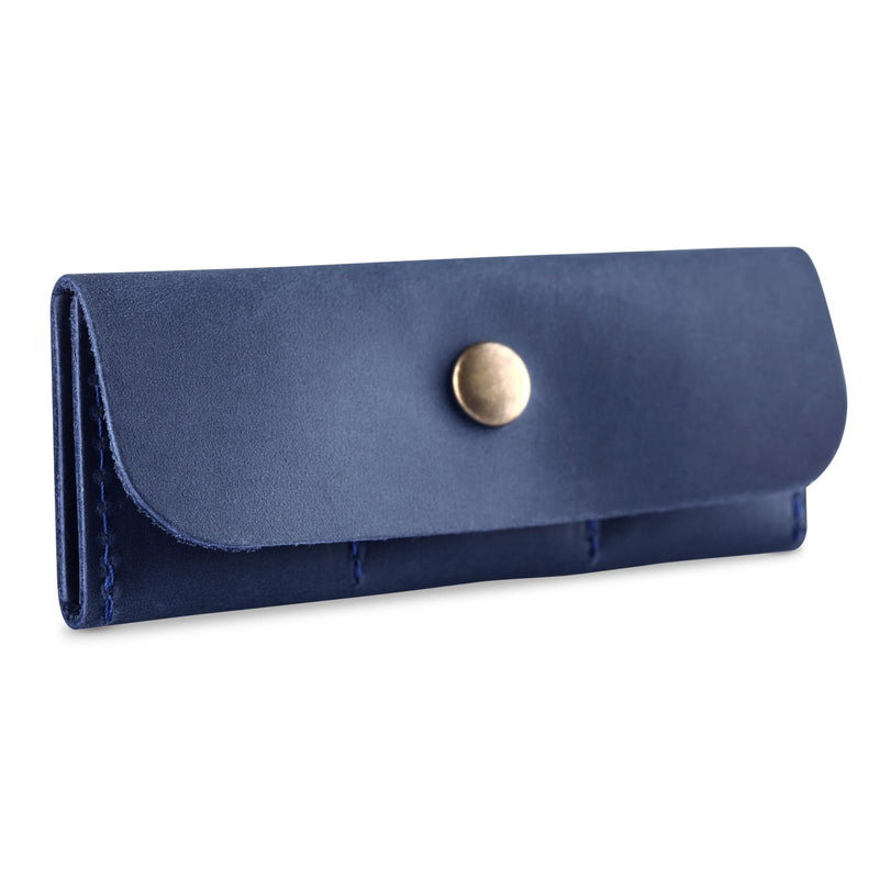 Leather SD Card Holder, SD Card Case, Micro SD Card Holder Organizer, SD Card Storage Case, Memory Card Case Cover, Travel Memory Card Case (Blue) Blue