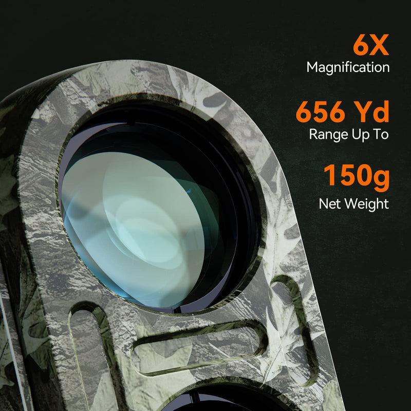 ACPOTEL Range Finder for Shooting High Precision ±0.5 yd, Hunting Rangefinder Up to 656 Yards, Laser Range Finder with Bow Hunting Mode, Range Finder for Hunter (Camo)