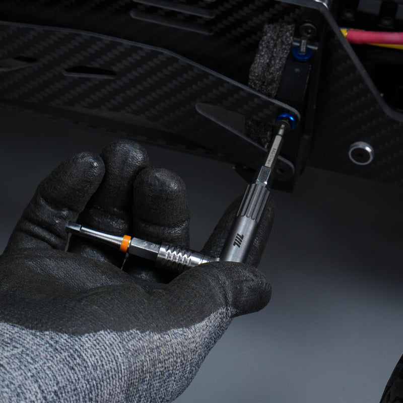711L Pen Driver TG - Compact EDC Bit Driver with Foldable L-Handle | Compatible with 4mm Precision Bits & 1/4" Double-Ended Bits | 7DP1D