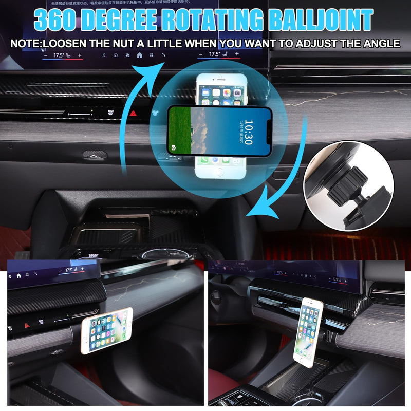 Car Phone Holder for 2024-2026 BMW 5 Series i5 G60 G68 530i 540i Accessories Centre Console Air Vent Rotatable Fixed Mobile Phone Mount Holder for Car Fit for iPhone Android Smartphones (Magnetic) F