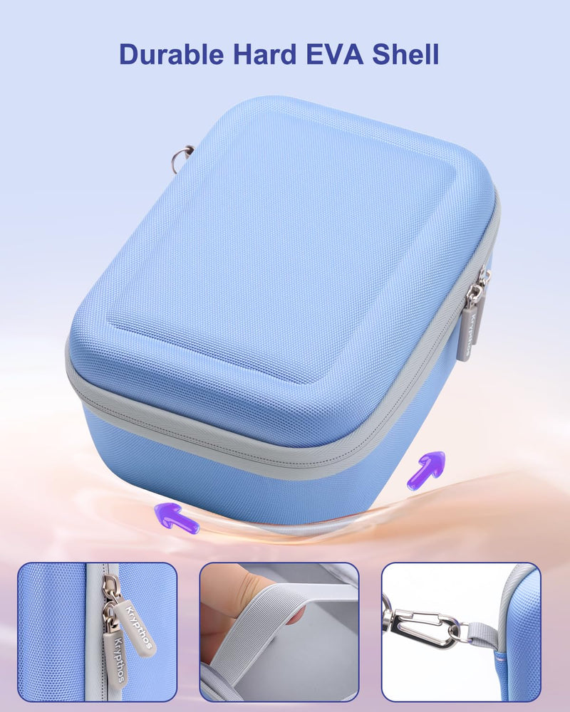 Krypthos Kids Instant Print Camera Case for Dylanto for ESOXOFFORE (Blue) | Compatible with ESOXOFFORE, Dylanto, DUDUDRAGON, Zostuic, Gofunly, Cimizi, Paper Storage, Shockproof, Durable, Easy to Carry Blue