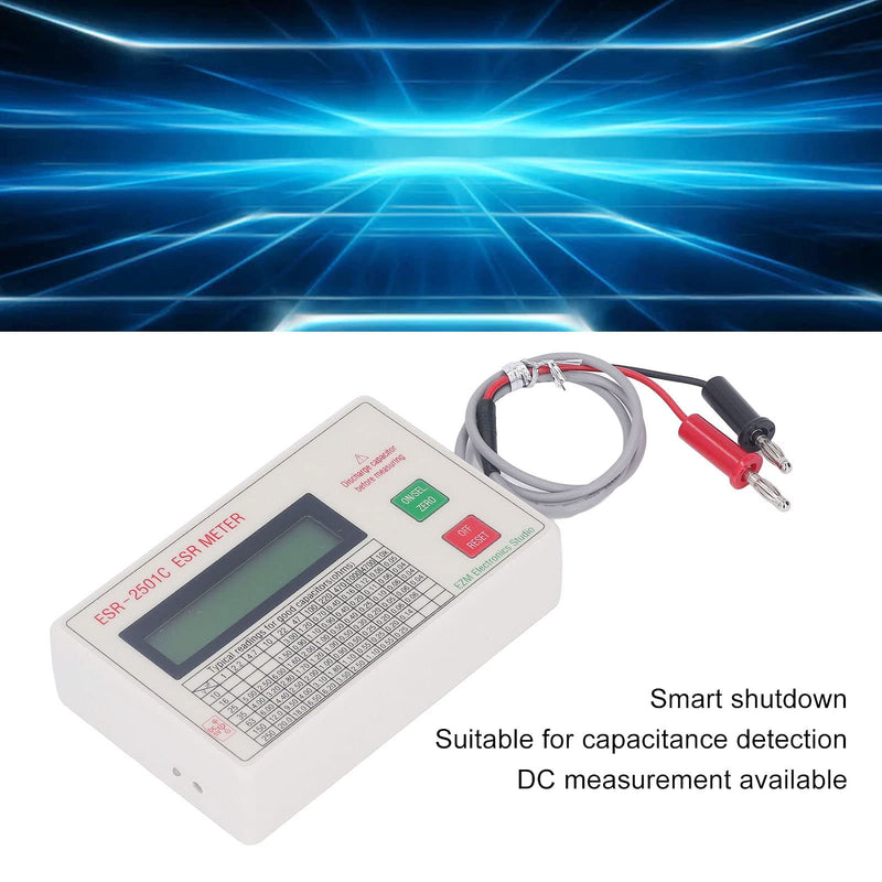 Capacitor Tester, Capacitance Meter LCD Display Meter with Smart Shutdown Function
