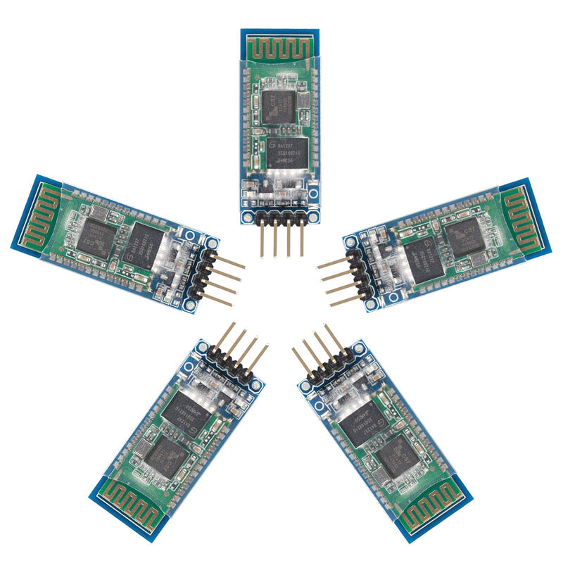 5PCS HC-06 RS232 Wireless Bluetooth Serial Port 4 Pin RF Transceiver Board Module Bi-Directional Serial Support Slave and Master Mode