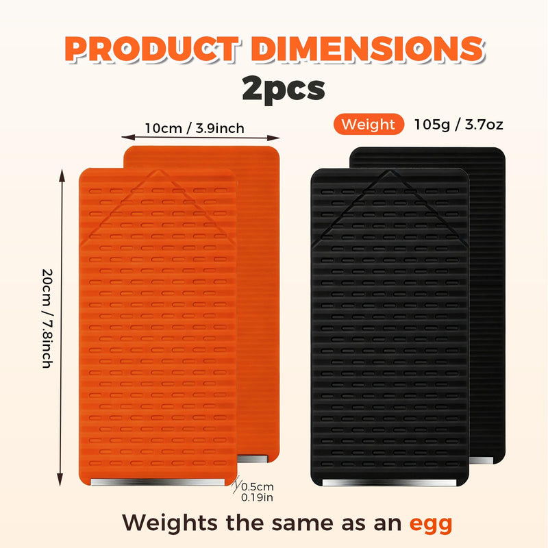 2 Pack Portable Foldable Silicone Aluminum Phone Holder | Flexible Adjustable Bends, Anti-Slip Universal Mobile Phone & Small Tablet Holder for Desk, Airplane, Travel, Office, Home 2 PCS