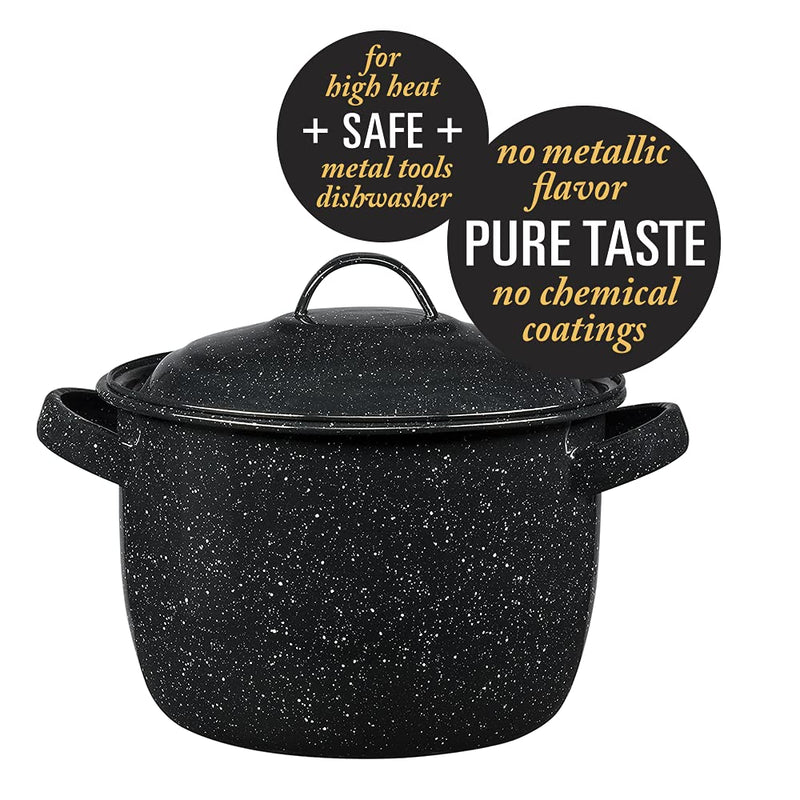 Granite Ware Bean Pot, 4 Qt - Speckled Black