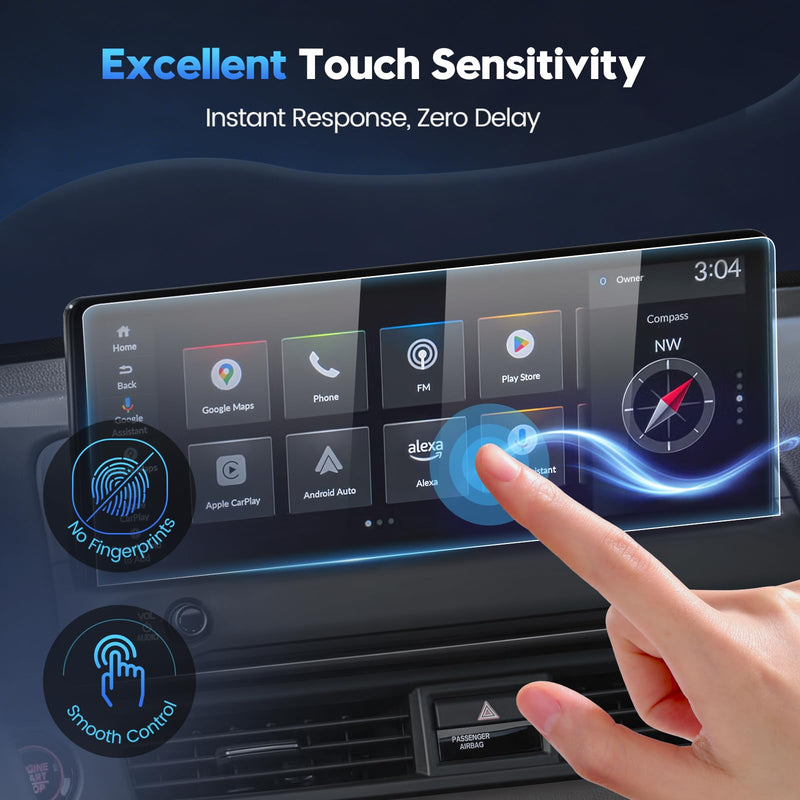 Karltys 2PCS Screen Protector for 2026 2027 Honda Pilot Sport/EX‑L/Touring/TrailSport/Elite/Touring Blackout/Black Edition, 12.3-inch 9H Tempered Glass HD Navigation Screen Cover for Honda Pilot Touchscreen Film [Anti-Glare & No Fingerprint]