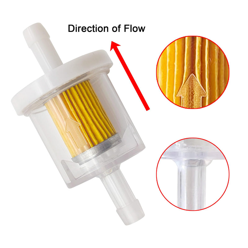 691035 695666 1/4" Inline Fuel Filter Kit Compatible with Briggs & Stratton 493629 84001895 794079 Toro MTD Craftsman Kawasaki 49019-0027 40 Micron