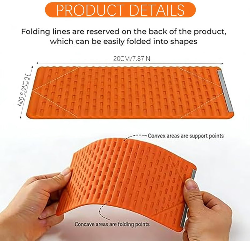 Upgraded Flexible Silicone Aluminum Phone Holder Stand,Bendable Rollable Foldable Design,Universal Adjustable Anti‑Slip Desktop Mount for Phone Tablet Laptop,Portable Ergonomic Holder Home Office orange 5IN