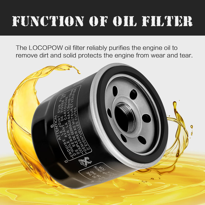 LOCOPOW 138 Oil Filter Part for Arctic Cat 400 500 450 550 650 700 1000 350 4X4 H1 TRV TBX Alterra Prowler Wildcat Aprilia RSV4 Tuono v4 660 Kymco MXU UXV 450I
