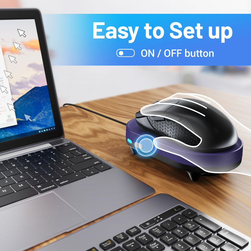 HONKID Undetectable Mouse Mover Jiggler with ON/Off Switch and USB Port Drive-Free,Simulate Physical Automatically Mouse Movement,Prevent Computer Laptop Inactive/Lockdown (Purple) PURPLE