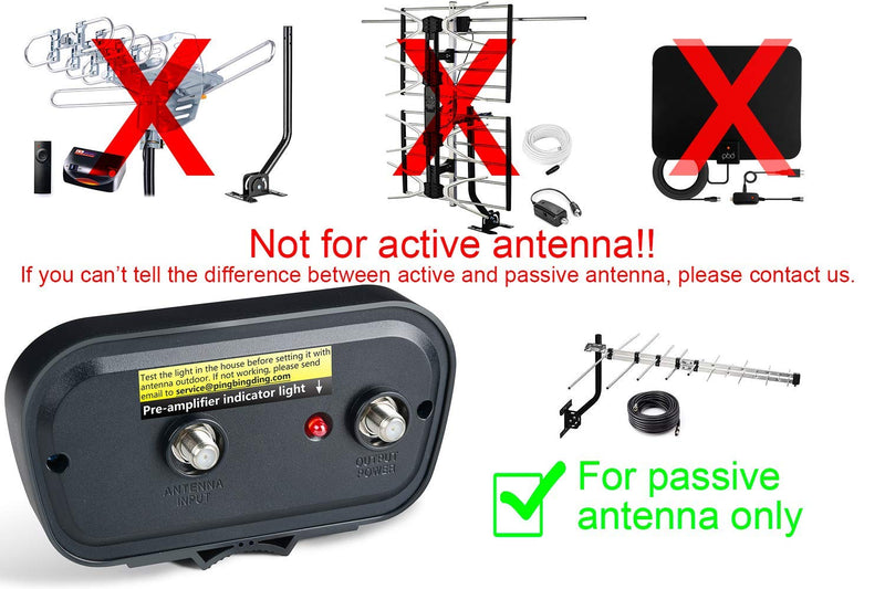 PBD HDTV Preamplifier, TV Antenna Amplifier Signal Booster, HD Digital VHF UHF Amplifier, with 4G 5G LTE Filter, Professional-Grade Signal Booster