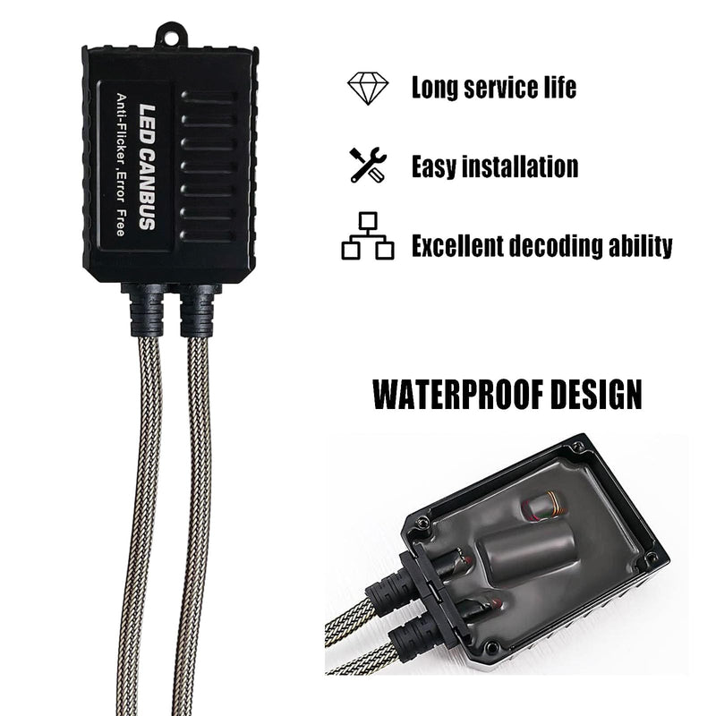 SOCAL-LED 2x C20 HB5 9007 LED Decoder Strong Canbus Error Code Warning Canceller Anti Flicker Relay Adapter