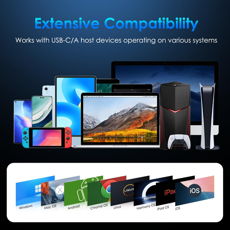 WAVLINK M.2 NVMe SSD Cloner Dock, 10Gbps Dual-Bay NVMe to USB-C/A Enclosure, Supports Offline Clone, UASP, Design for M-Key or M+B Key SSDs in Size 2230/2242/2260/2280/22110, SSD Not Include