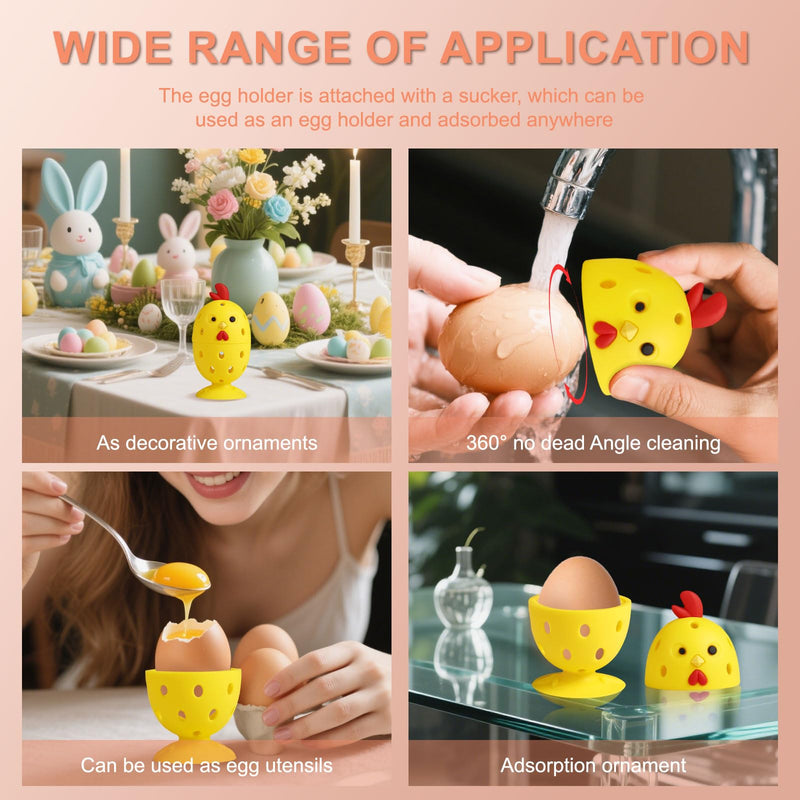 wonlex 4PCS Egg Brush Cleaner Multipurpose Fruit and Vegetable Rotating Scrubber Tool for Fresh Eggs, Reusable Chicken Duck Egg Washer Scrubber (Grey+Yellow) Grey+yellow