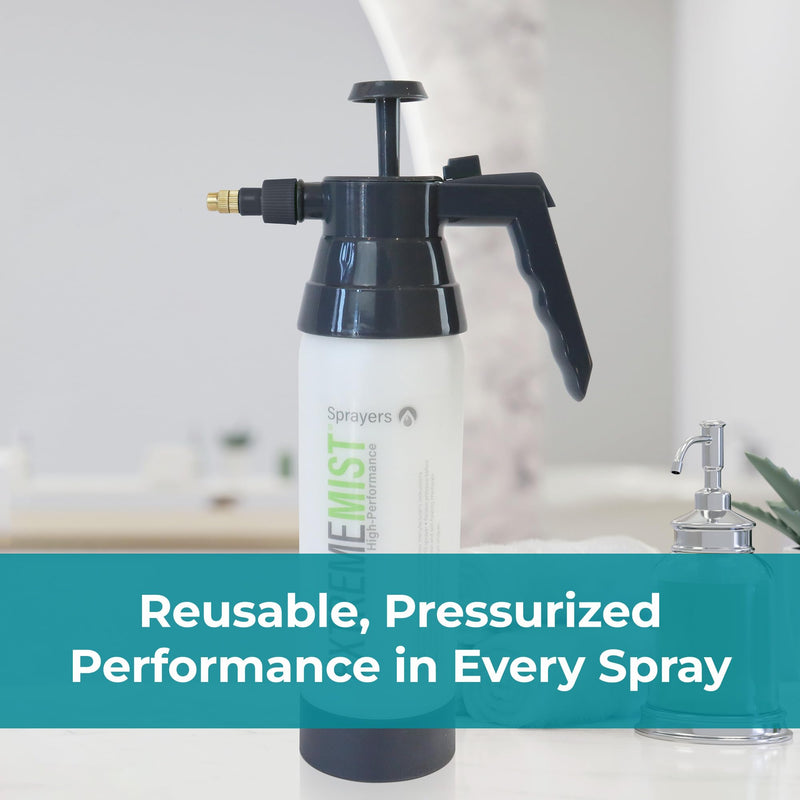 ExtremeMist High-Performance Kitchen & Bath Sprayer | Refillable Pressurized Sprayer | Ultra-Fine Mister | Continuous Spray Bottle for Cleaning | High Pressure | 20 Oz Bottle