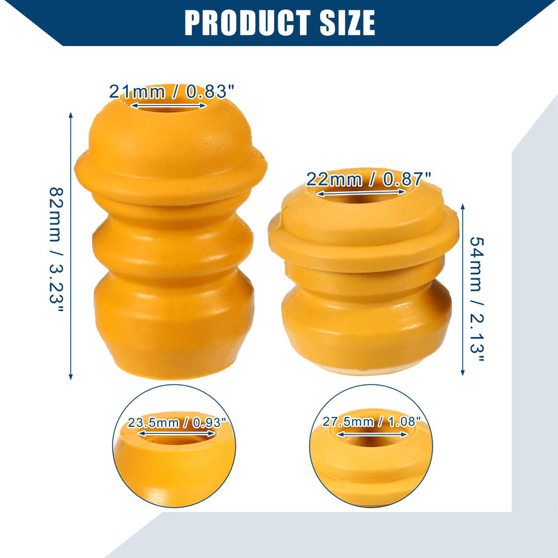 No.99634330102/98633330101 Suspension Strut Bumper Bump Stop for Porsche 996 1999-2005 / Inner Jounce Bumper Buffer/Durable Rubber / 1 Set Yellow