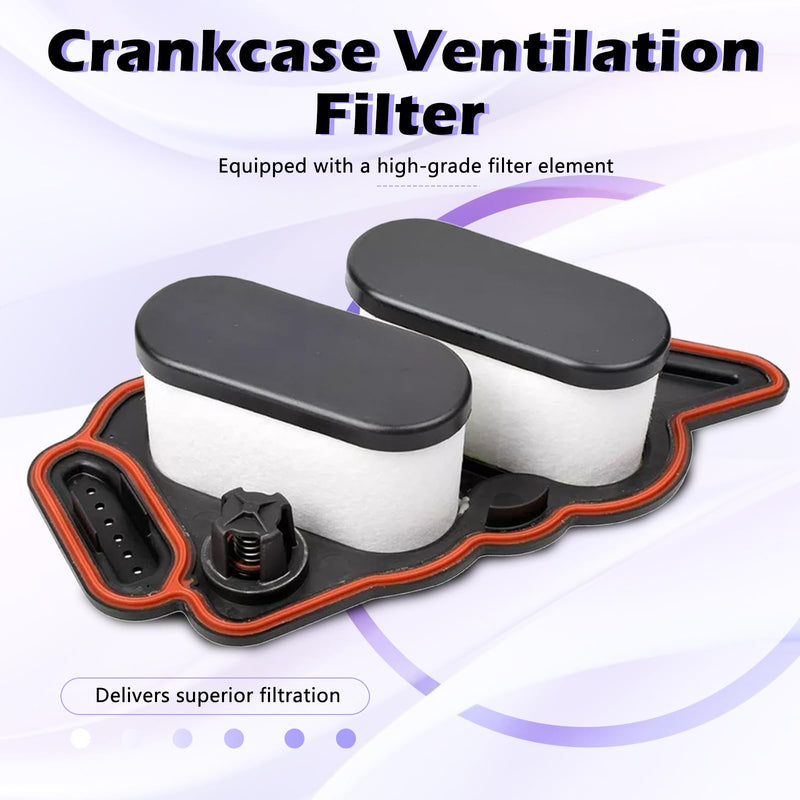 FL2077 Crankcase Ventilation Filter Breather Element CCV Compatible with Ford F-250 F250 F-350 F350 F-450 F450 F-550 F550 F-650 F650 F-750 F750 Super Duty 2016-2019 V8 6.7L-Engine Oil Filter Separator