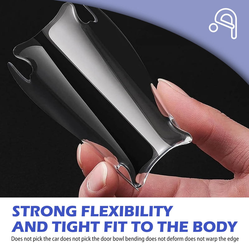 8PCS Car Door Handle Protector, Transparent Bumper Trim Guard Sticker, Waterproof Anti-Scratch Door Handle and Rear View Mirror Protection Film, Universal for Most Car