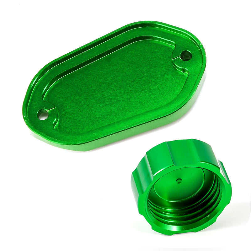Compatible with Ninja 500 2025 Ninja 500SE 2024 Ninja 400 ninja400 2018-2024 CNC Motorcycle Rear and Front Brake Fluid Reservoir Cover Cap