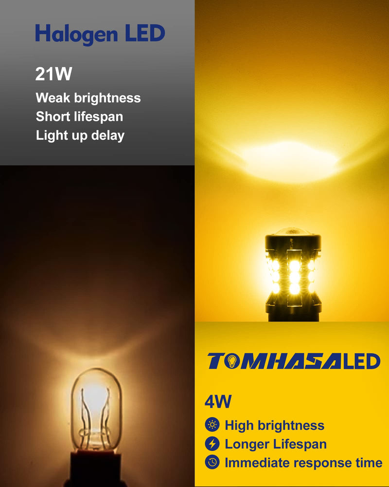 1156 LED Bulbs for Turn Signal Light, Amber Yellow 1141 1003 7506 BA15S LED Replacement Bulbs for Front Rear Turn Signal Light Blinker、Side Marker Lights, Pack of 2 Yellow pack of 2 1156