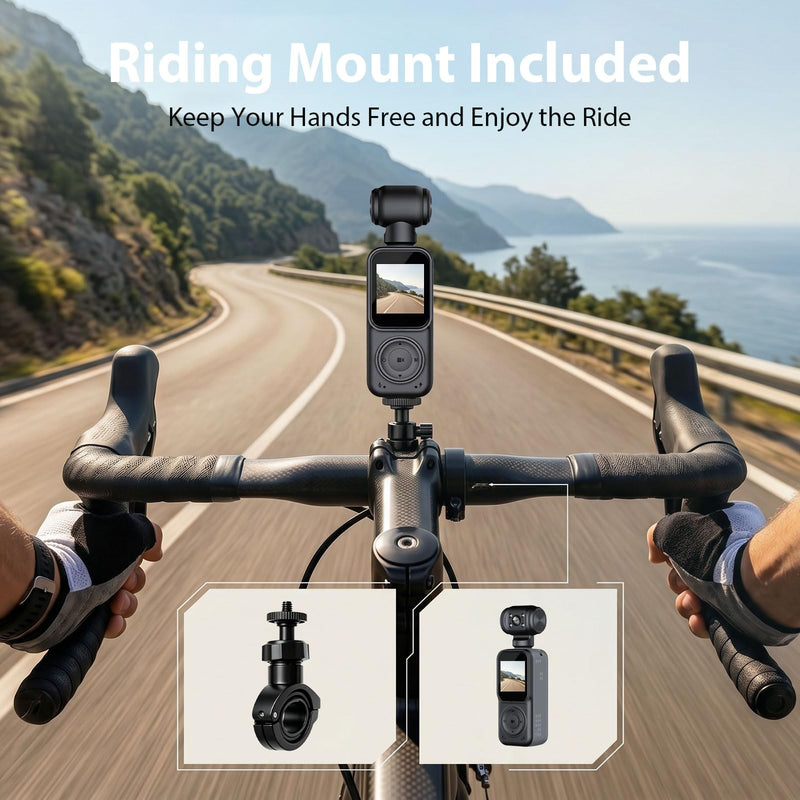 2K Handheld Vlogging Camera, Portable Pocket POV Camcorder Body Cam | 2k HD Recording, 180° Rotatable Lens, Eis Stabilization, Wifi Connection, Four Fill Light, 8 Hour Battery Life for Vlogging
