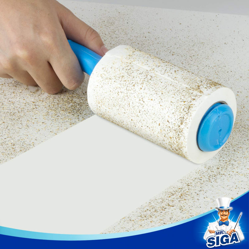 MR.SIGA Extra Sticky Lint Roller Pet Hair Remover, 5 Pack, Blue | Picks up lint and pet hair like a breeze, easy tear sheets, 450 sheets in total One Size