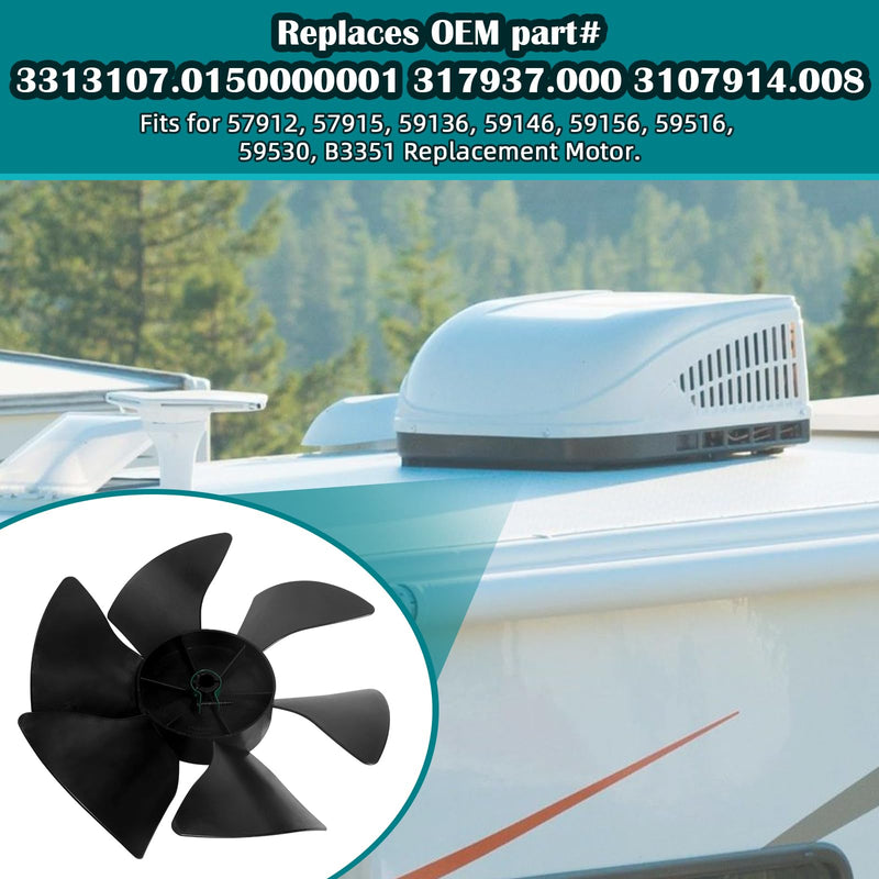 3313107.015 Fan Blade for Dometic Brisk Air Conditioner, 3313107.015 RV AC Fan Blade for Dometic Duo-Therm AC Series, 3313107.0150000001 317937.000 3107914.008