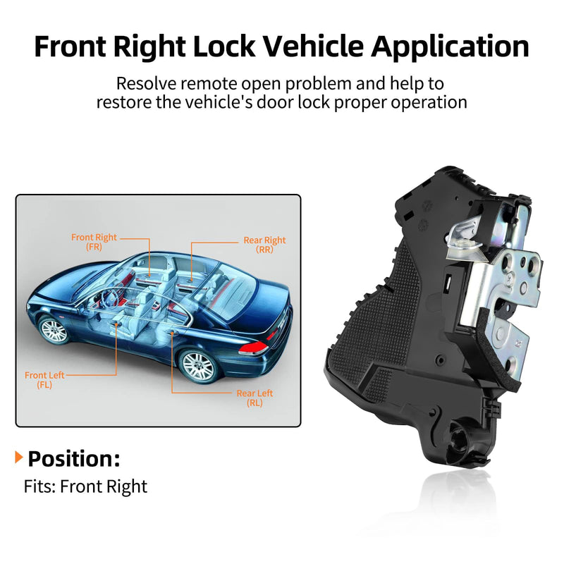 Power Door Lock Actuator Front Right Passenger Side 931-403 Latch Motor Replacement for Toyota 4Runner Camry Corolla Tundra Sequoia, Lexus ES350 GS350 LS460 RX450h Scion tC xB xD iQ