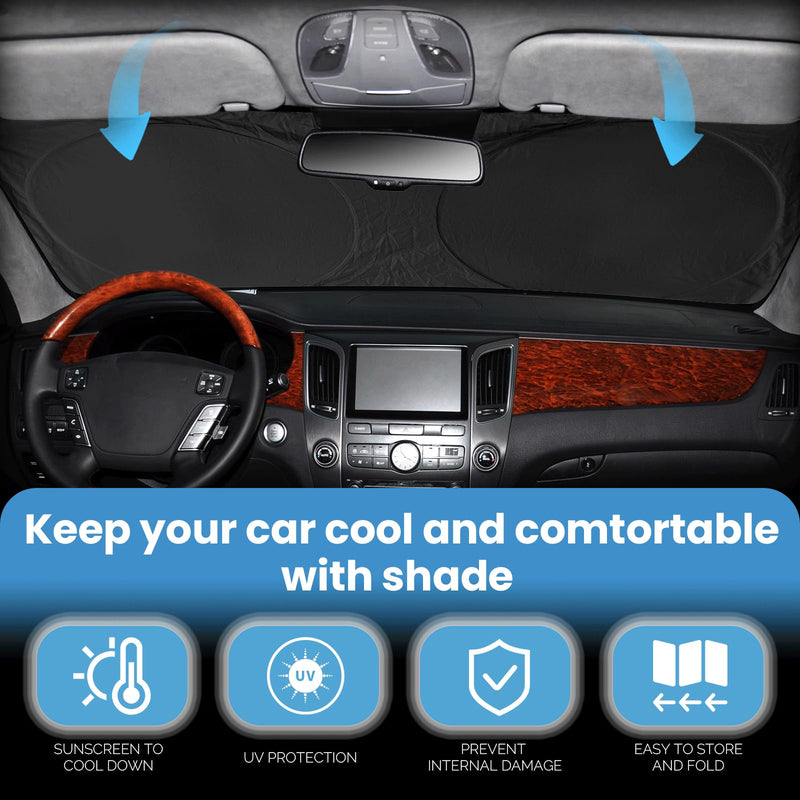 Custom Fit Telluride Windshield Sunshade for Kia Telluride 2020-2025 Front Window Shades Cover for Windshield Sun Visor Protector 210T Reflector Block Heat and Sun Protection Cooler Car Accessories for Kia Telluride 20-25