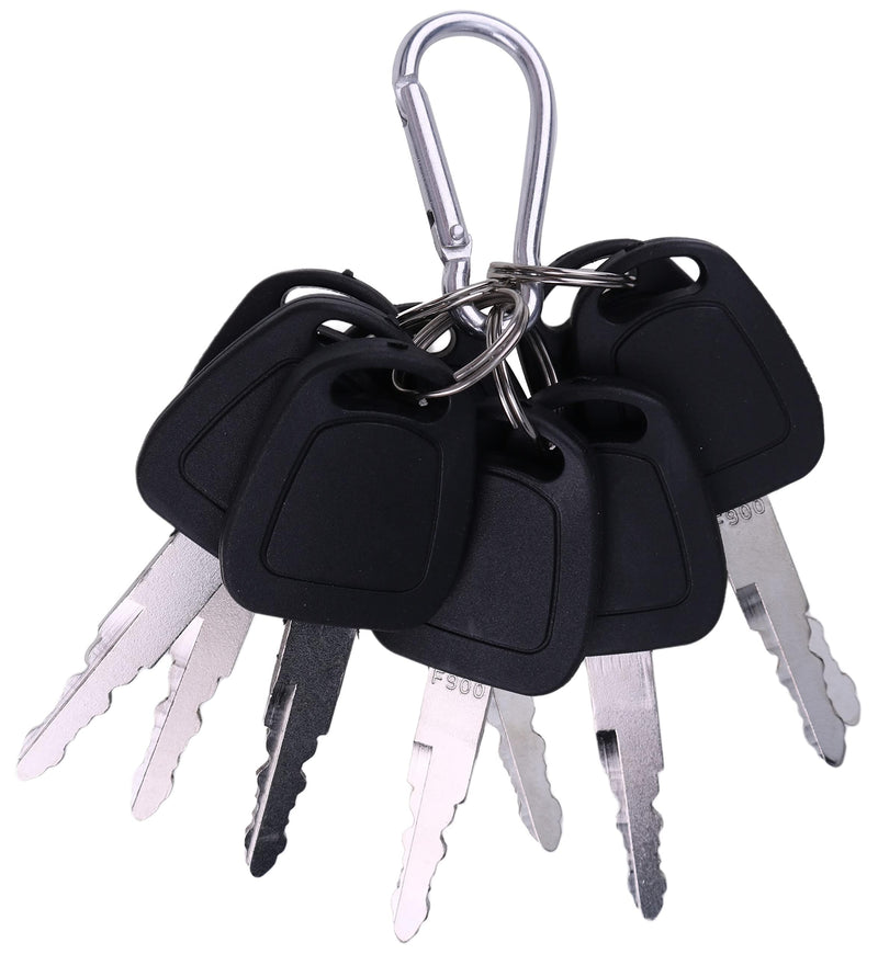 8 PCS Ignition Keys F900 Compatible with Doosan Excavators K1009605B fits Bobcat E80 mini excavator for Daewoo Excavators