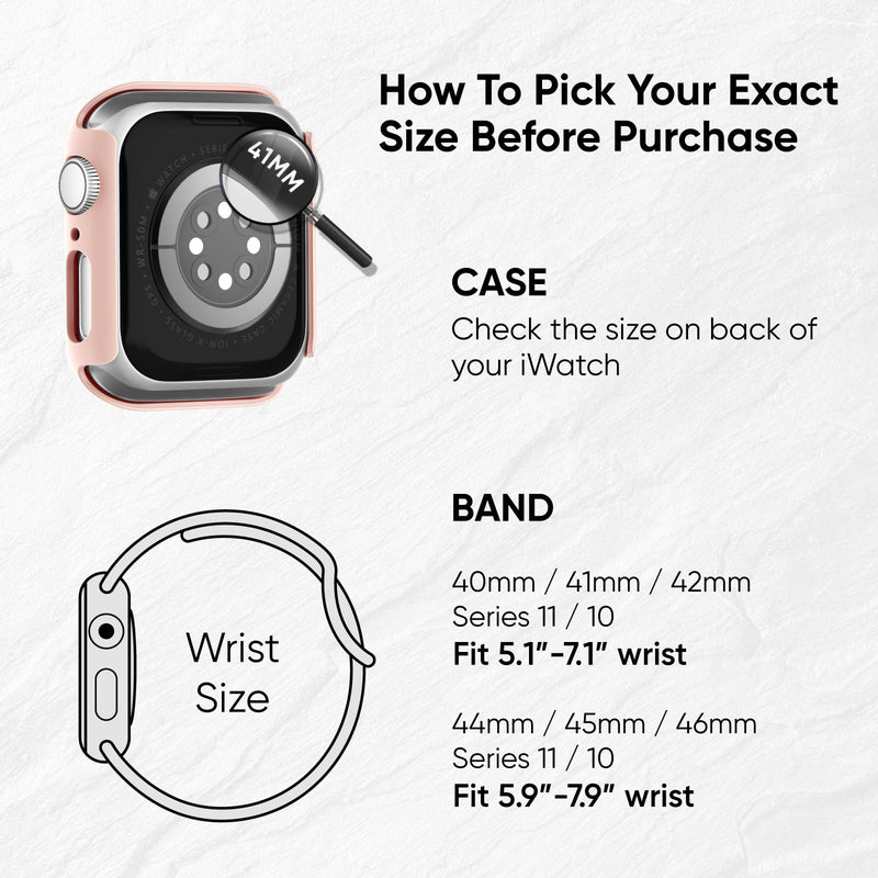 Compatible for Apple Watch Bands 40mm 41mm 44mm 45mm 42mm 46mm with Screen Protector Case Women, Silicone Strap Bling Diamond Protective Cover Tempered Glass for iWatch Series 10 9 8 7 6 5 4 3 11 SE Pink/Pink/Pink