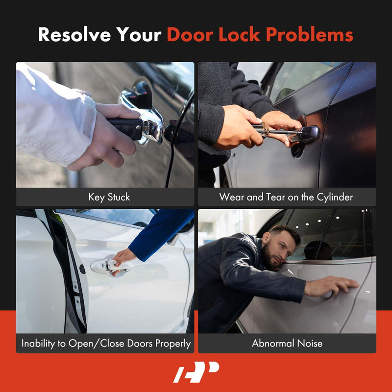 A-Premium Door Lock Cylinder with Key Set Compatible with Ford F-150, F-250, F-350, F-250 F-350 F-450 F-550 Super Duty, Expedition, Excursion, Freestar, Lobo, Windstar & Lincoln Navigator & Mercury