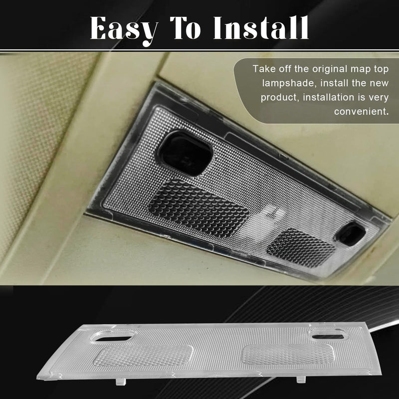 Clear Lens Interior Overhead Console Dome Light - Ceiling Cab Dome Lights Cover, Reading lamp Compatible with 07-13 Cadilac Escalade Avalanche Chevy Silverado GMC Sierra Yukon 15911049