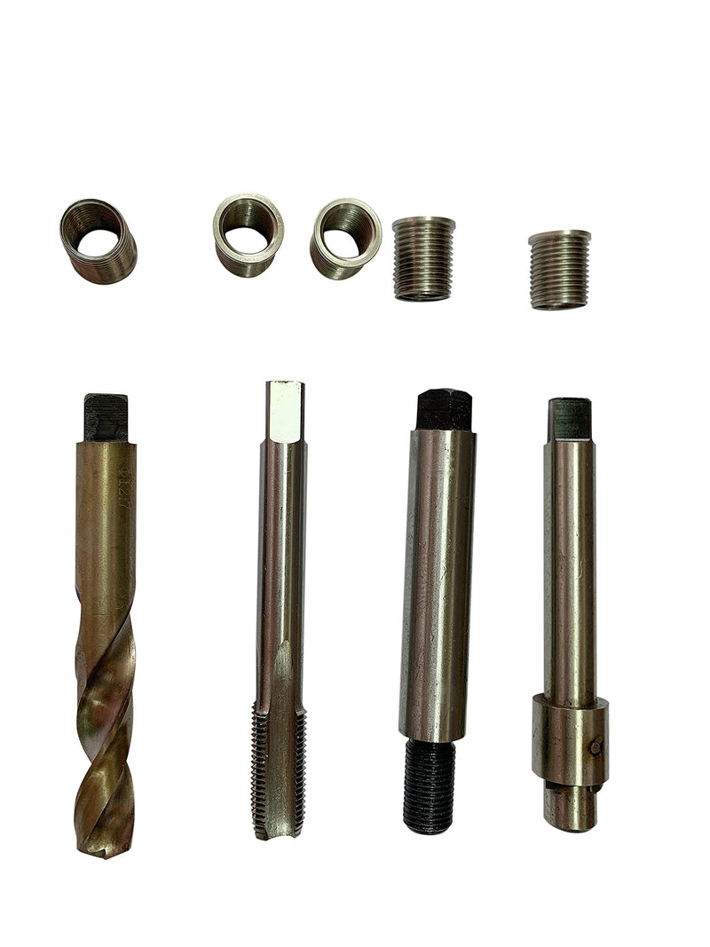 M12 X 1.25X 17 Spark Plug Repair Short Tooling KIT, Metric Thread Repair Kit,Especially Suitable for Repairing Motorcycle,Tractor，UTV,ATV and Snowmobile Spark Plug Repair