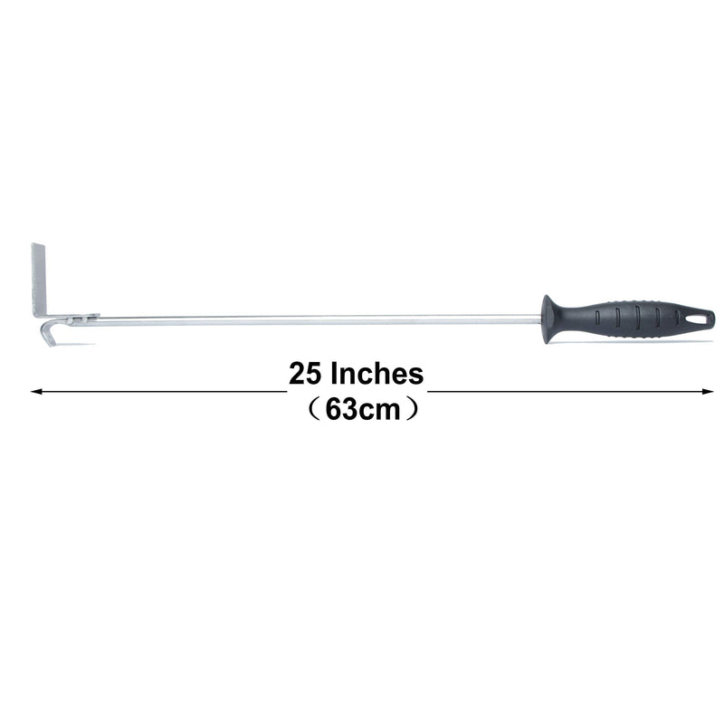 MSY BIGSUNNY Ash Rake for Grills, Charcoal Grills Tool with Rack Lifter, 25-Inch 25" Ash Rake
