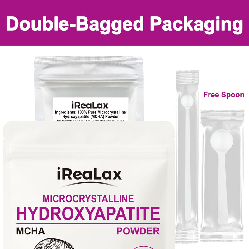 100% Pure Microcrystalline Hydroxyapatite Powder 2.5oz (71g) | Non-Nano Micro crystalline hydroxyapatite Powder for Teeth | DIY Formulations | unflavored Mcha Crystals