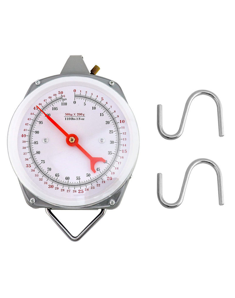 QWORK Precision Hanging Scale, 110lbs / 50kg Capacity, Dual Unit, Heavy Duty