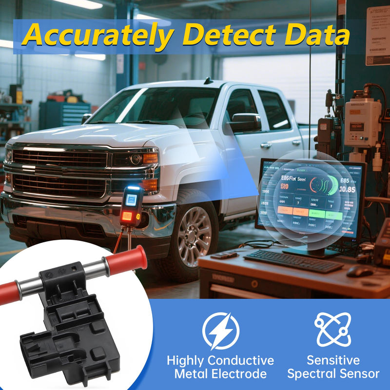 FUSCH E85 Flex Fuel Sensor with Connector Pigtail Compatible with GM Series Replace# 13507128