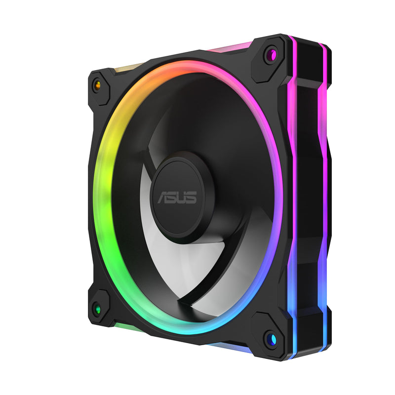 ASUS Prime MR120 ARGB Fan Black Triple Pack, 28mm Extra-Thick Frame, Quiet, high-Performance Cooling with PWM, 20 ARGB LEDs with Dual-Sided Frame Lighting, Aura Sync, 2 Year Warranty 3 Pack MR120 ARGB|Black