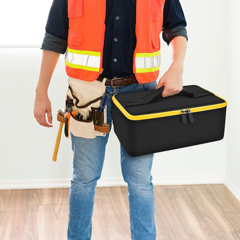 Bag Compatible with DEWALT 20V MAX Cut Off Tool 3 in 1 Brushless (DCS438B), Storage Case Carrying Holder Organizer for Charger, Batteries, Cutting Wheel and Other Accessories (Box Only) Black