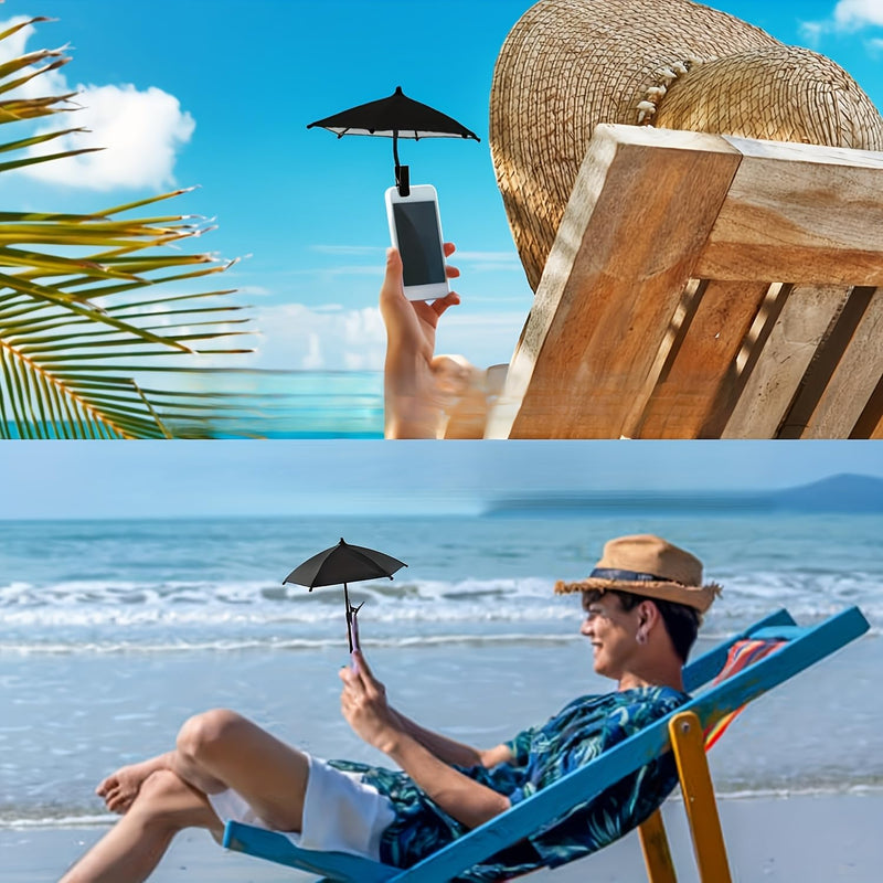 1Pc Bendable Phone Sun Shade with Clip, Mini Anti-Glare Screen Cover for Outdoor Use, Sun Rain Protection and Easy Phone Photography