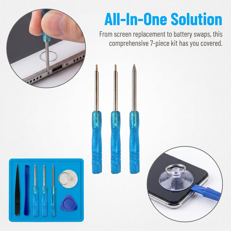 Spudger Pry Tool Kit 7 Piece Opening Tool, Plastic & Metal Spudger Tool Kit, Ultimate Prying & Open Tool for iPhone, Laptop, iPad, Cell Phone, MacBook, Tablet, Computer, Electronics Repair 7-in-1