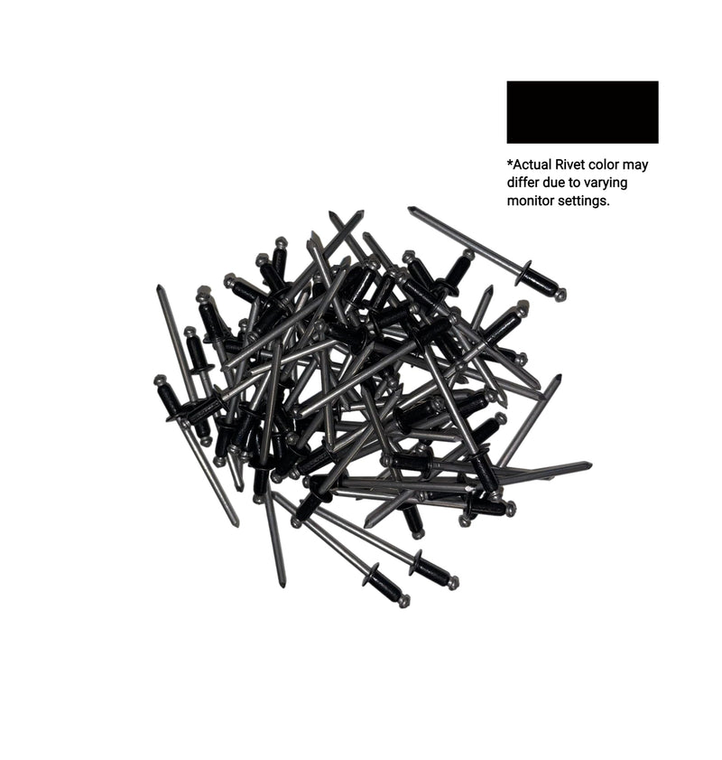 EAGLE 1: Stainless steel Rivets 1/8" x 1/4" (#43) (100, Black) 100