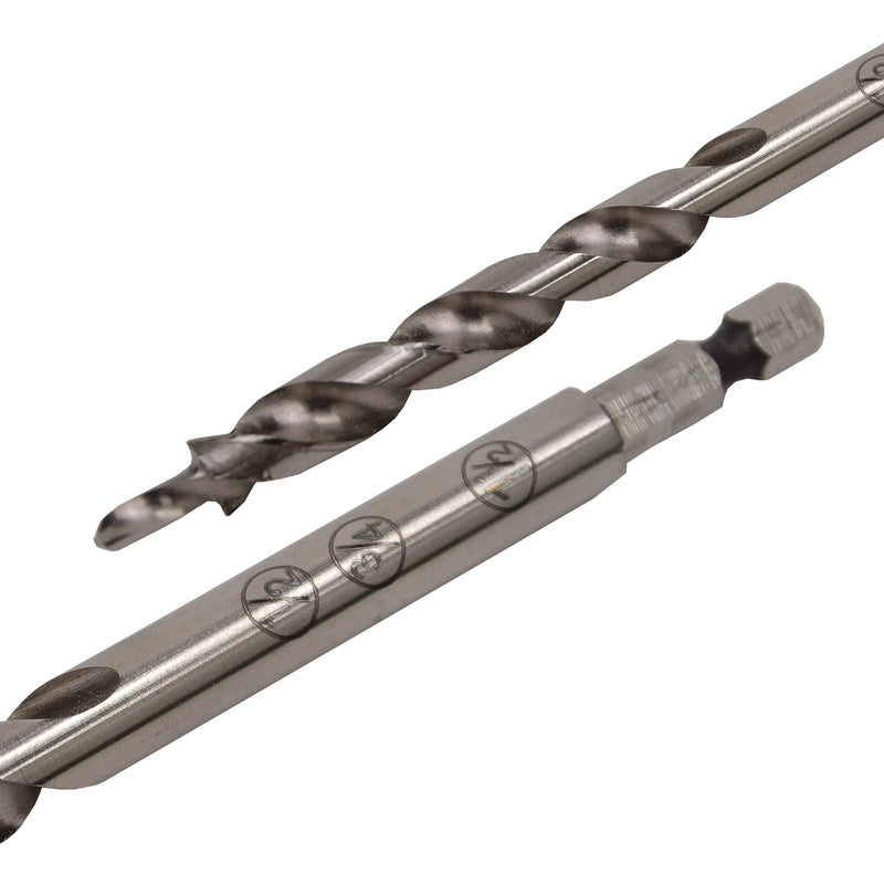 Kreg Easy-Set Pocket-Hole Drill Bit - Precision Drill Bit for Accurate Pocket Hole Drilling - Woodworking Tool - for Materials 1/2" to 1-1/2" Thick - KPHA300-2 Count 2