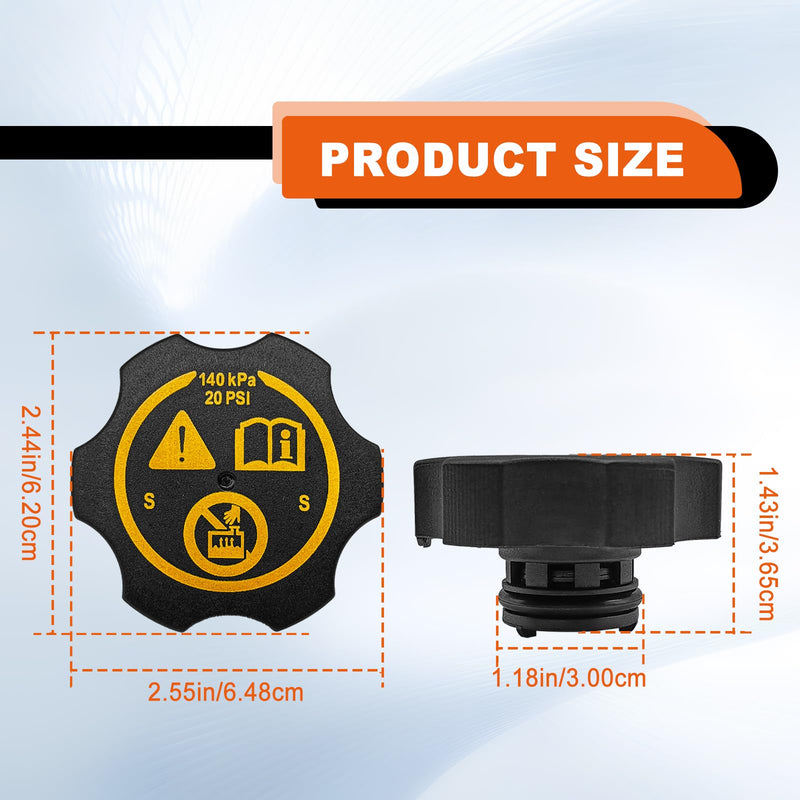 GM Equipment 13502353 Radiator Expansion Tank Cap Coolant Reservoir Cap Replacement Compatible with 2007-2019 Chevy GMC Cadillac Buick Saab Dodge Jeep Replaces 13502509 68249136AA 316702182