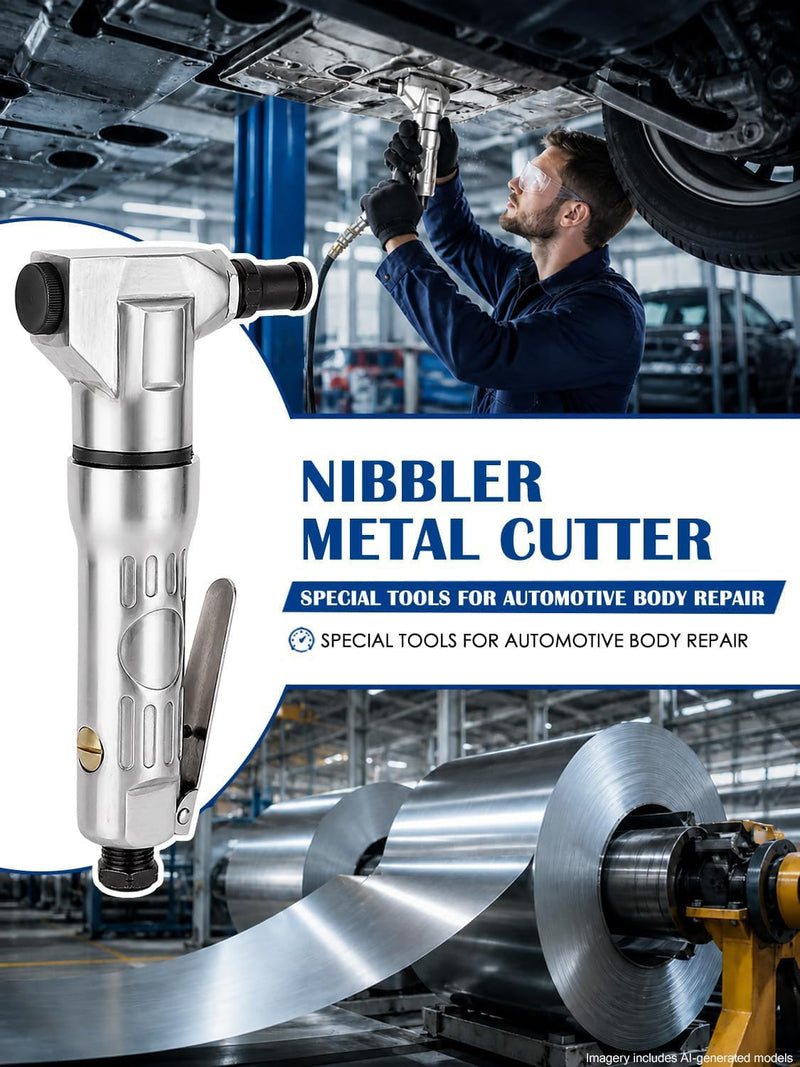 Air Nibbler Metal Cutter, 2800rpm Electric Drill Shears Attachment Cutter Nibbler, Metal Cutting Tool for Automotive Sheet Operations